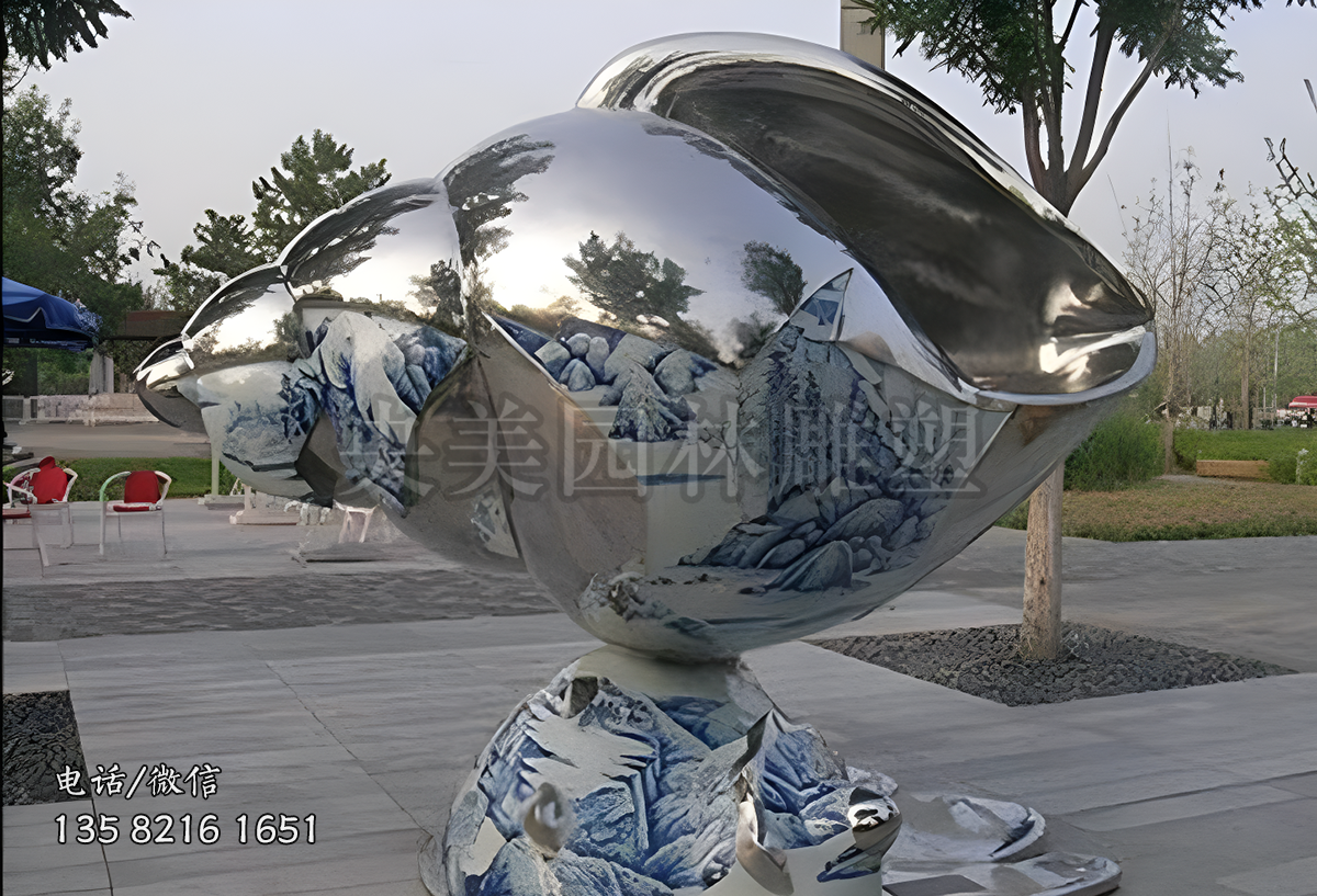 不銹鋼海螺雕塑