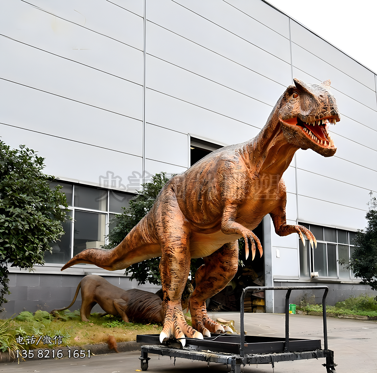 玻璃鋼寫實(shí)仿生霸王龍雕塑