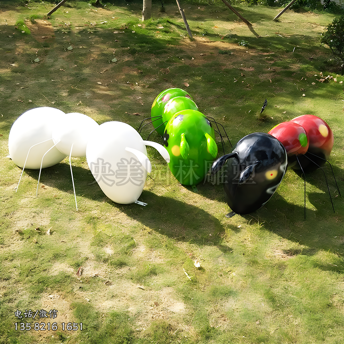 玻璃鋼螞蟻彩繪動(dòng)物雕塑