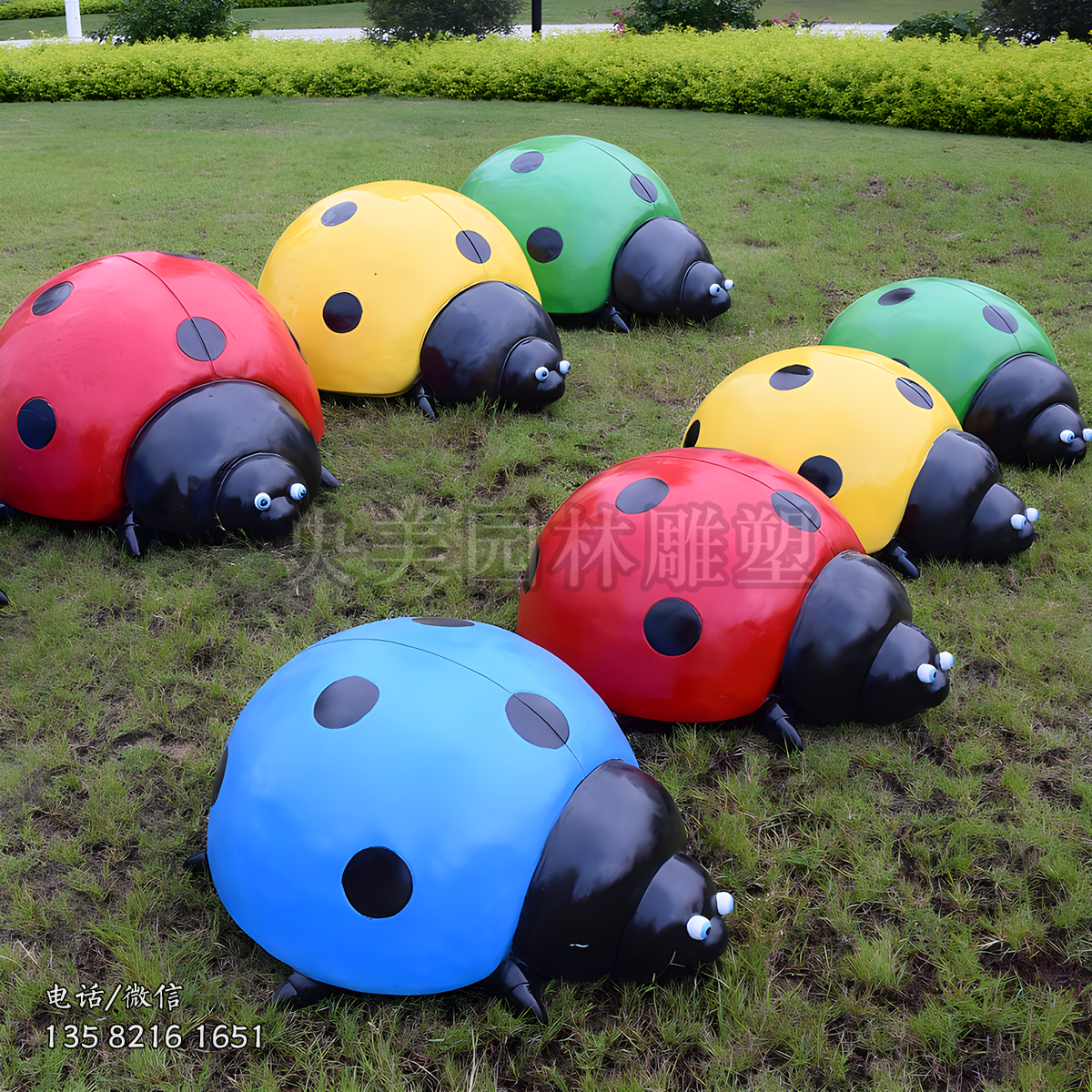 玻璃鋼彩繪瓢蟲(chóng)雕塑