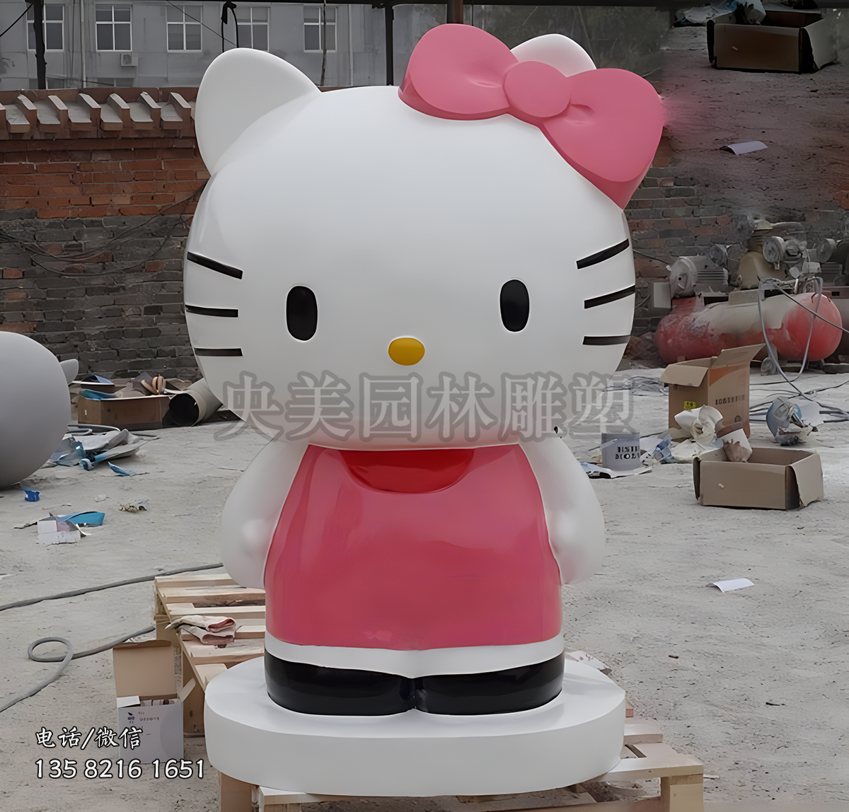 HelloKitty卡通貓雕塑擺件