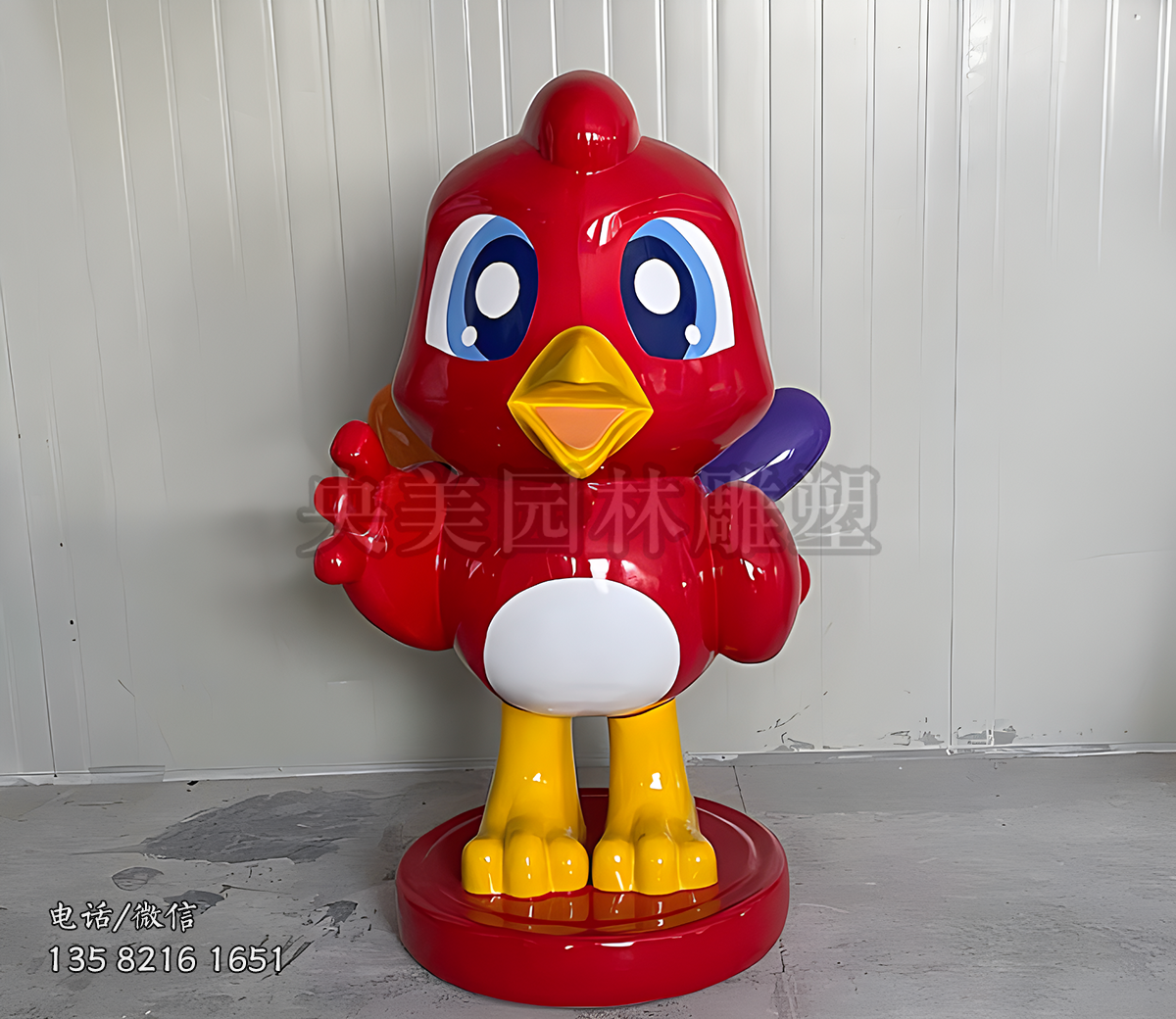 卡通小鳥(niǎo)公仔雕塑