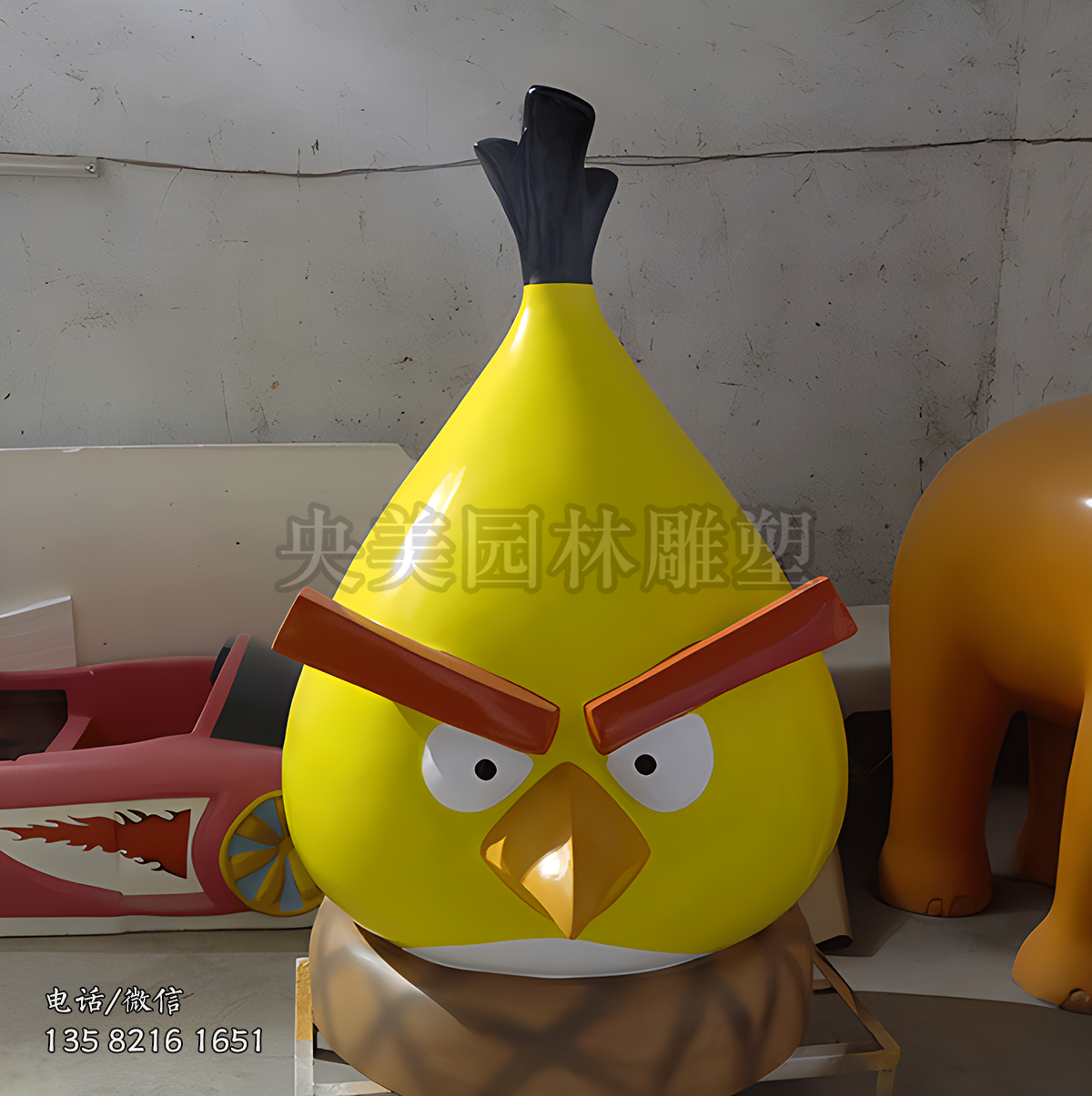 憤怒的小鳥卡通雕塑擺件