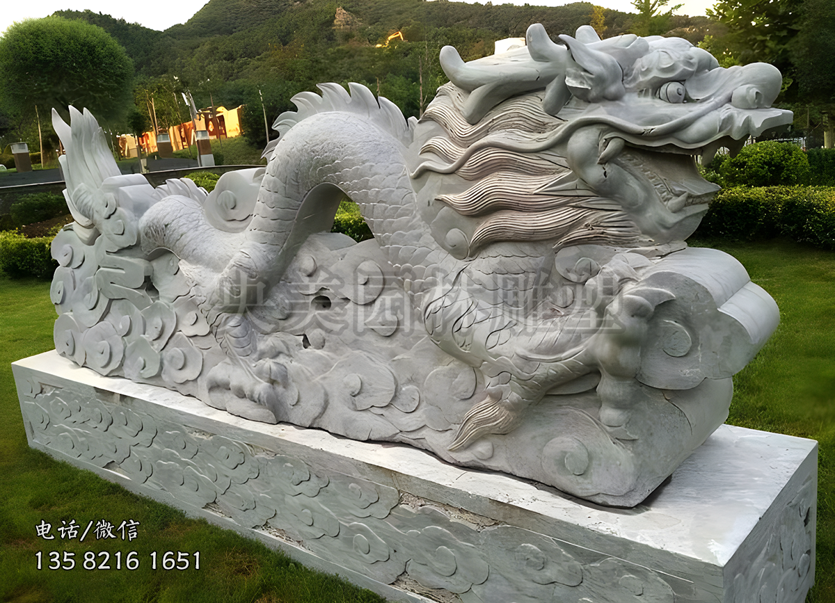 大理石石雕龍雕塑