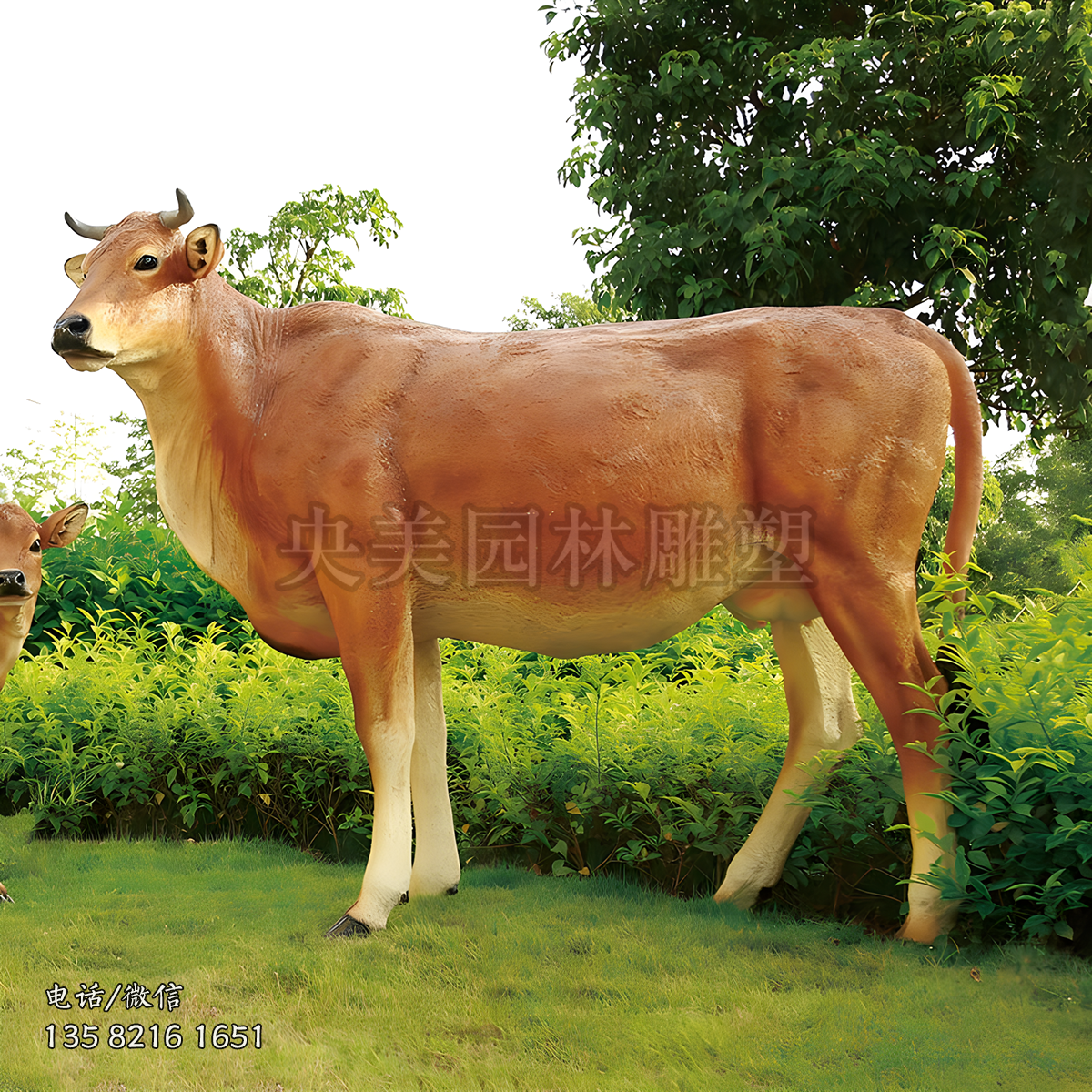 黃牛玻璃鋼仿真動物雕塑