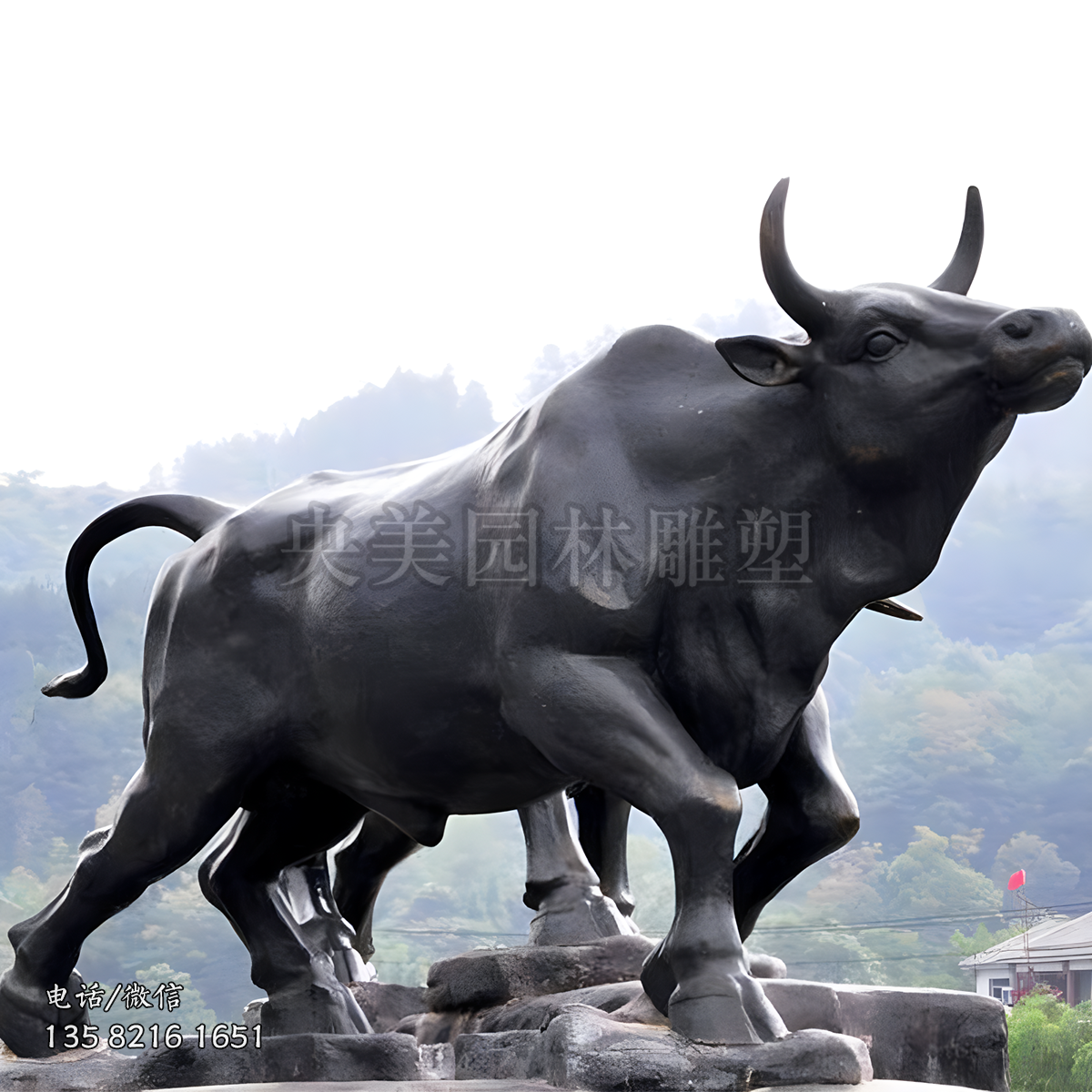 奔牛純銅鑄造牛雕塑