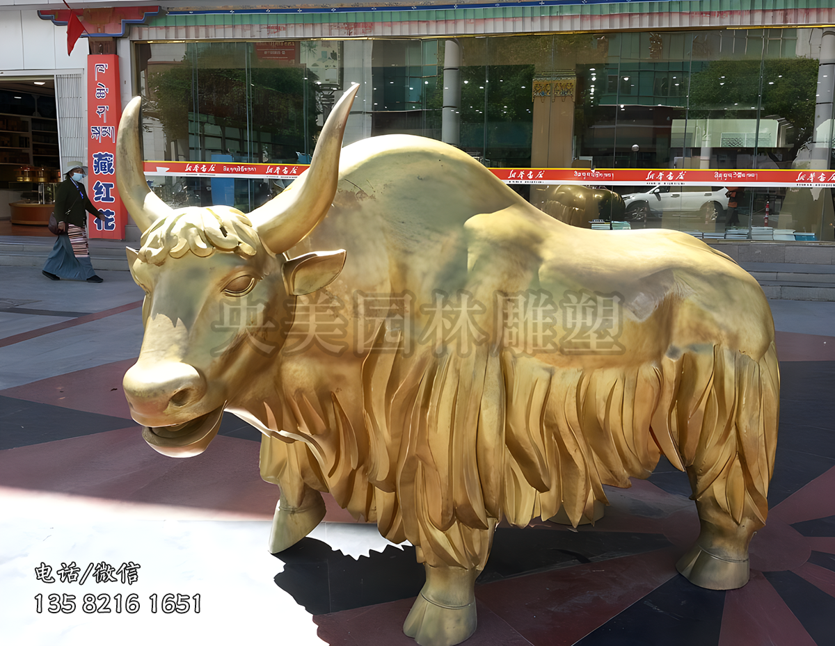 純銅鑄造牦牛銅雕