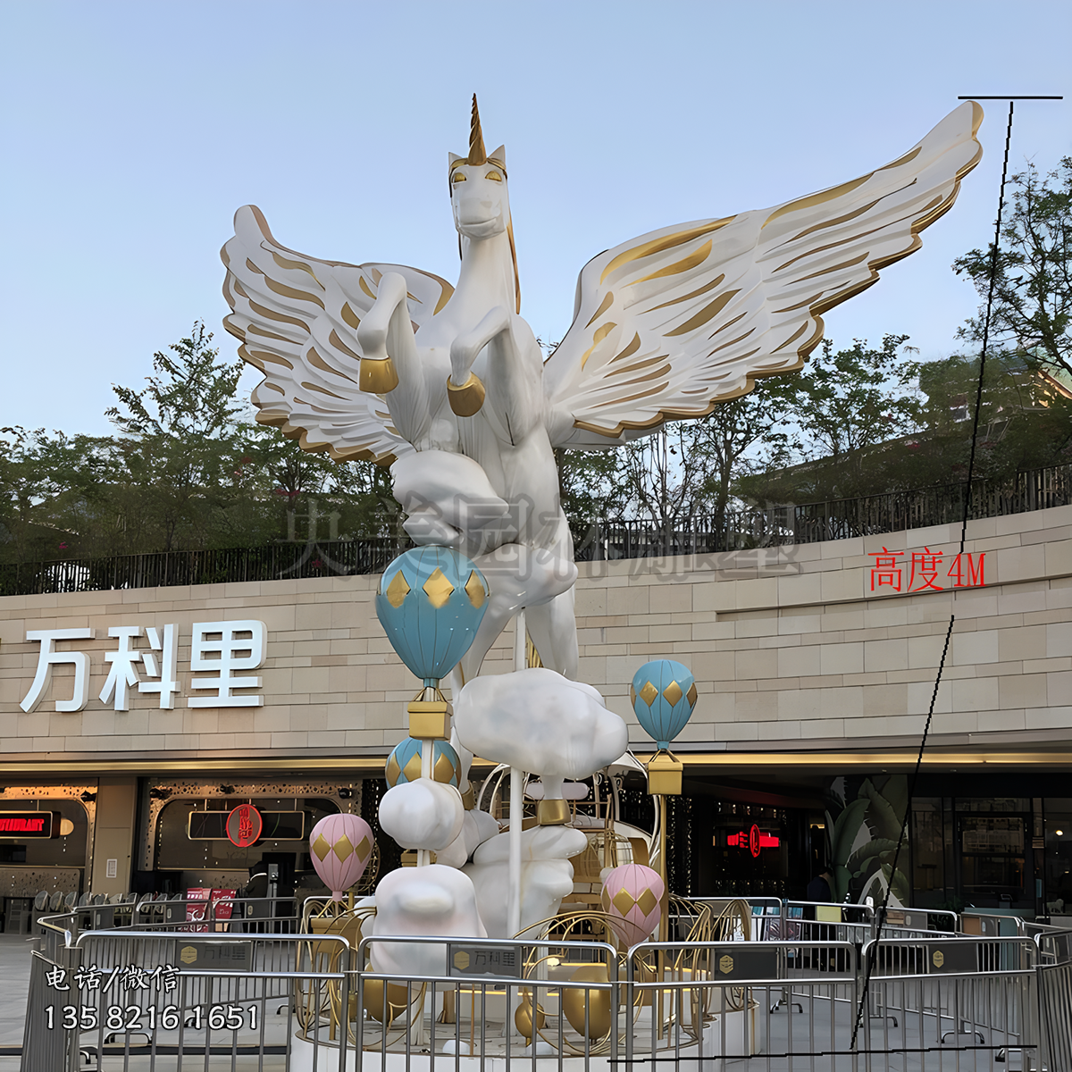 玻璃鋼飛馬景觀雕塑