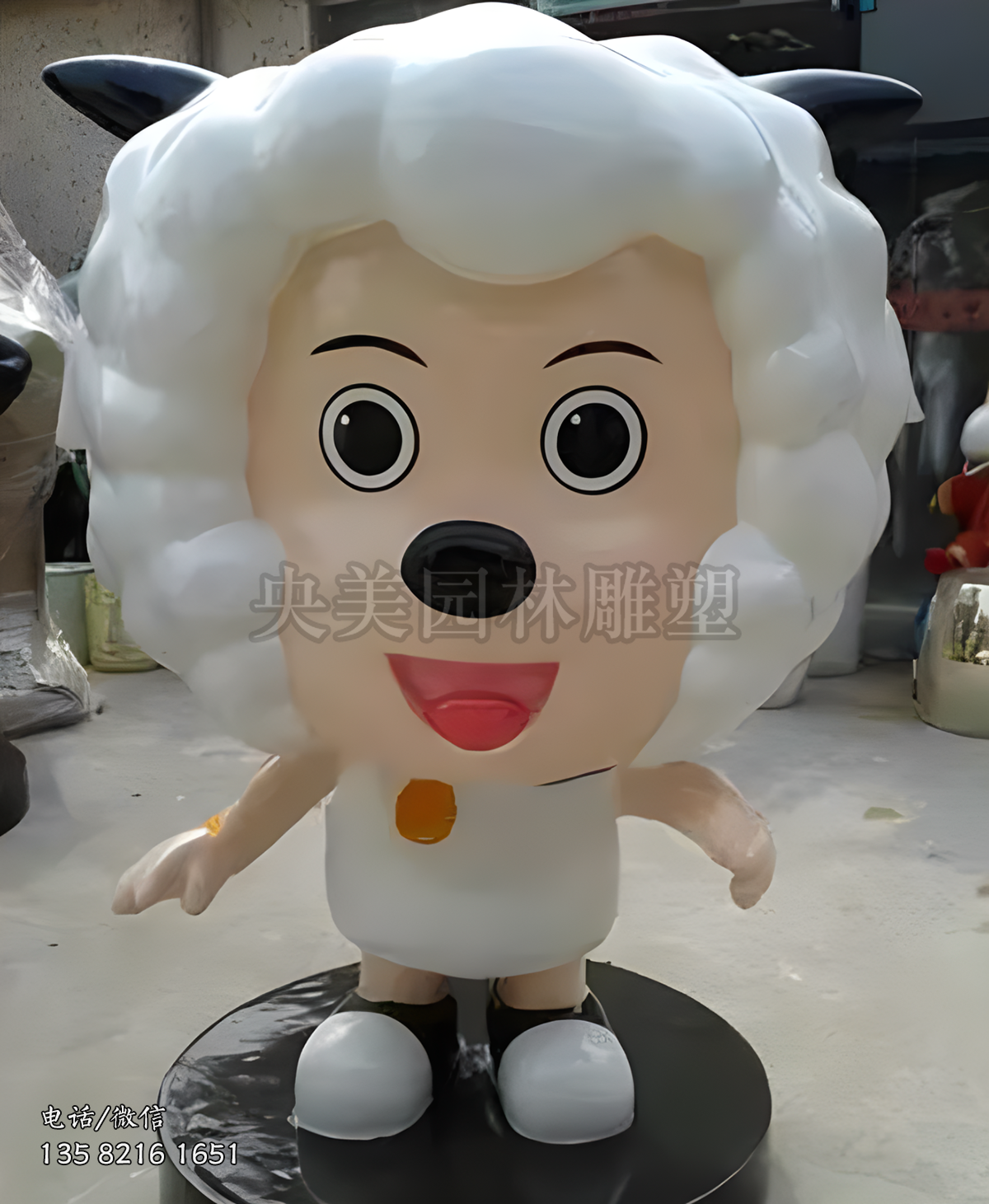 玻璃鋼仿真動漫人物喜羊羊雕塑