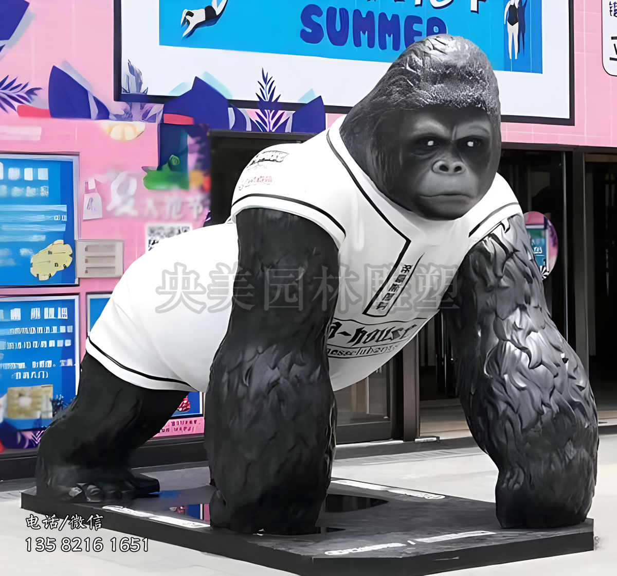 玻璃鋼猩猩大型動(dòng)物雕塑