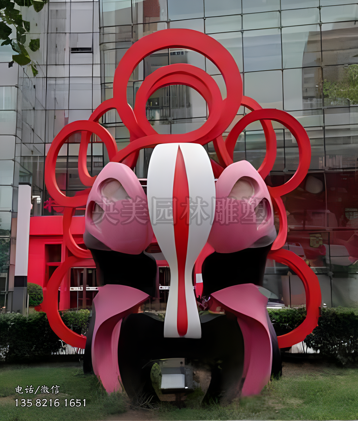 不銹鋼創(chuàng)意臉譜造型雕塑