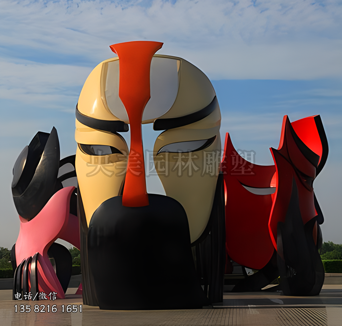 不銹鋼臉譜造型雕塑