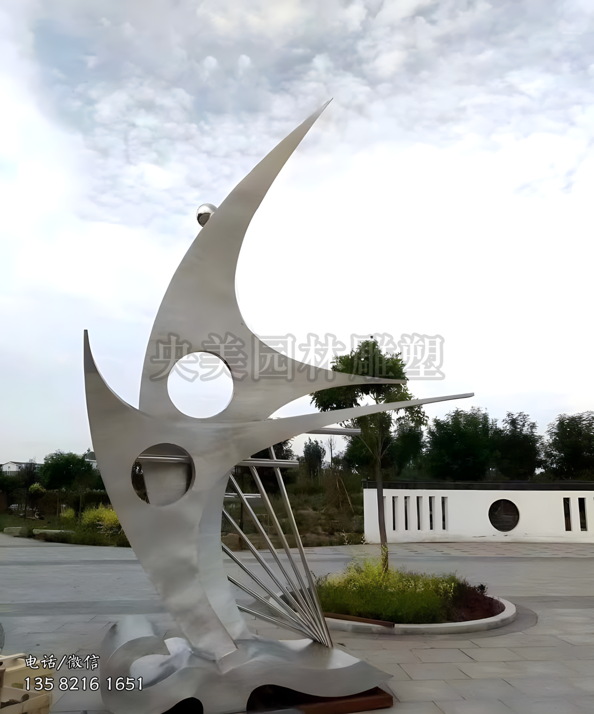 乘風破浪不銹鋼船帆雕塑