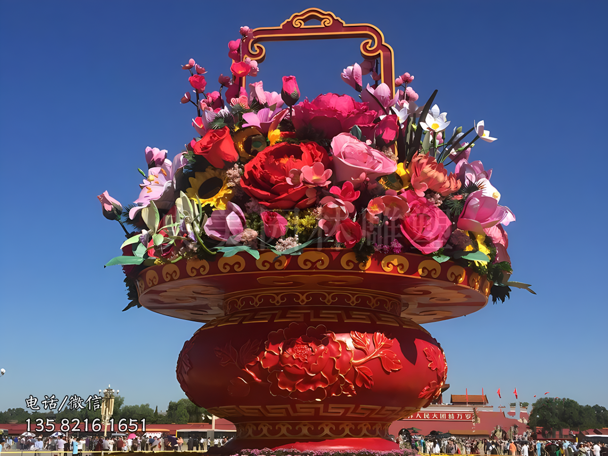 天安門廣場(chǎng)大型花籃雕塑