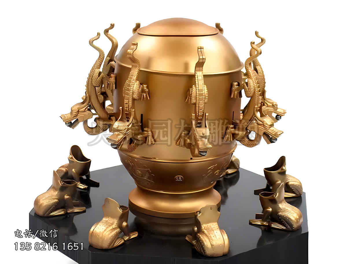 黃銅地動儀雕塑擺件