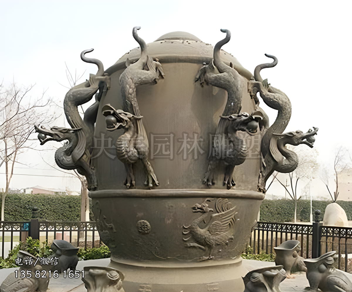 地動(dòng)儀銅雕塑