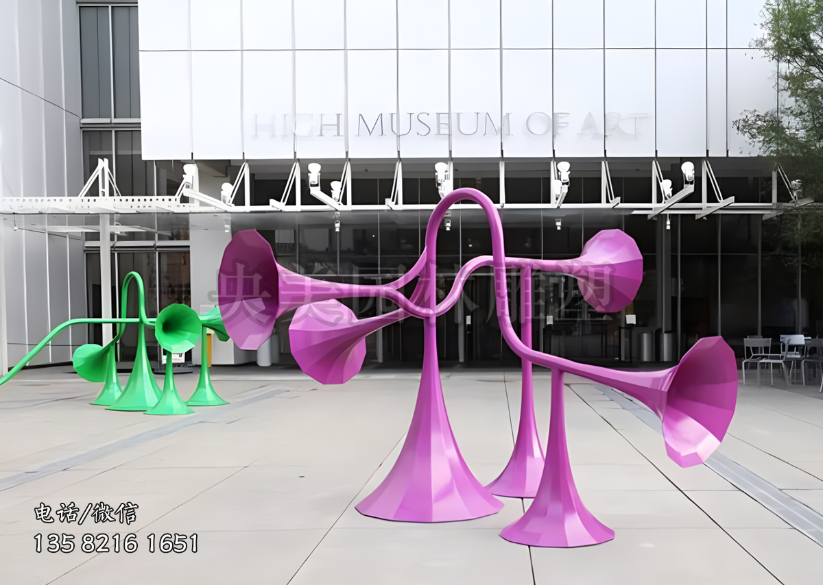 不銹鋼喇叭創(chuàng)意雕塑擺件